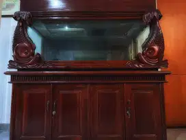 Buffet Aquarium Jati Ukiran Handcrafted ASLI