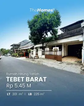 Dijual Rumah Lama Hitung Tanah Akses 2 Mobil Lokasi Tebet Barat