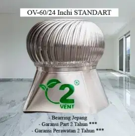 Turbine Turbin Ventilator 60cm (24) Aluminium Garansi Selamanya