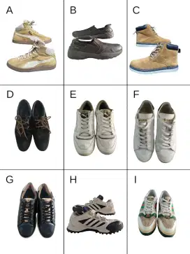 Sepatu seken brand casual kulit outdoor sneaker boot