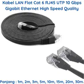 Kabel LAN Flat Cat 6 RJ45 UTP Gigabit Ethernet Wifi Internet Outdoor