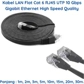 Kabel LAN Flat Cat 6 RJ45 UTP Gigabit Ethernet 1000 Mbps Wifi Internet