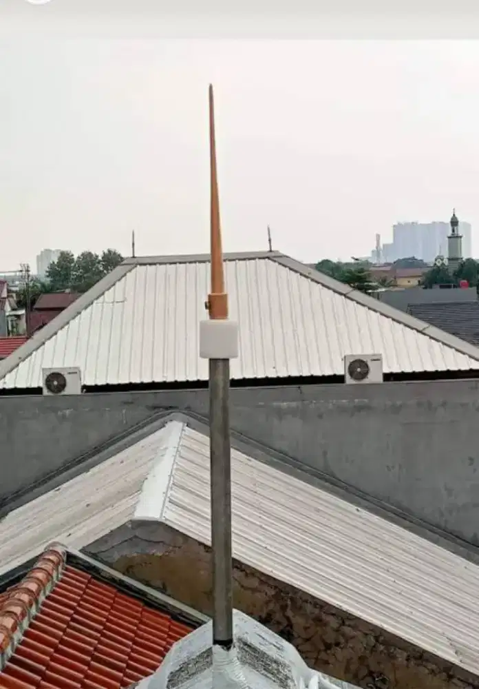 Pasang Anti Petir Radius / Penangkal Petir Alesteer Grounding