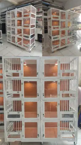 Kandang kucing alumunium 8 pintu premium