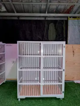 Kandang kucing alumunium 1 pintu full jeruji