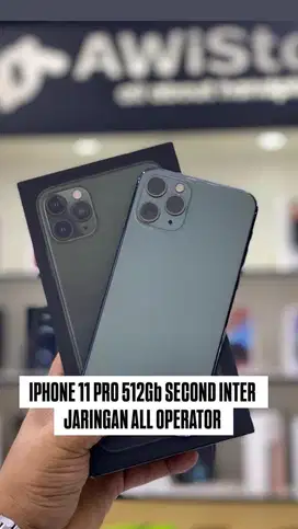 IPHONE 11 PRO 512GB SECOND INTER JARINGAN ALL OPERATOR FULLSET