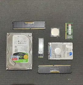 komponen pc dan laptop , memori, hdd, processor