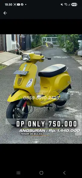 DP 750 Ribuan Piaggio Vespa S 125 3VIE 2016
