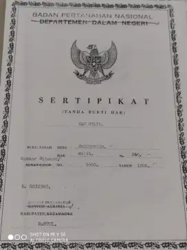Di jual cepat tanah dan bangunan