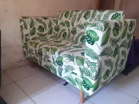 Sofa retro 2 seat ijo daun