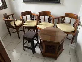 Kursi dan Meja Tamu Kayu Jati