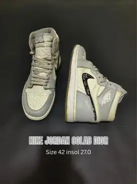 Jual sepatu Nike Jordan colab Dior size 42