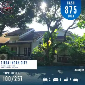 Rumah Hoek Kuldesak 257m²
di Citra Indah City. 3KT, 2KM.