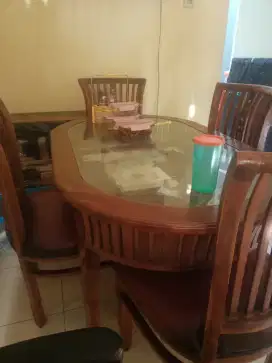 Jual meja makan kaca