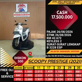 DP 1 JT SCOOPY PRESTIGE 2021 cash kredit trade in CC paylater