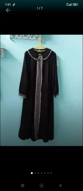 Abaya jetblack SADA size S