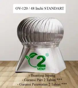 Turbine Turbin Ventilator 120cm (48) Aluminium Garansi Selamanya