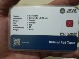 Batu Natural Red Topaz