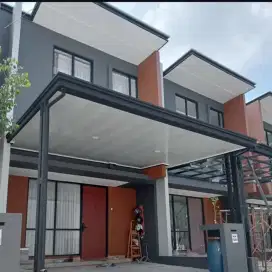Kanopi rangka hologalvanis atap alderon rs+plafon pvc