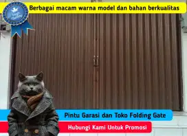 Gerbang Pintu Garasi Bengkel Kantor Bank Ruko Folding Gate Terbaru