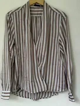 ATASAN SATIN SALUR COKLAT PRELOVED