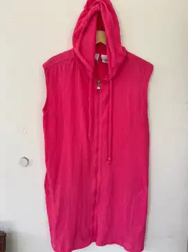 ROMPI ZIPPER HOODIE BIG PINK-PRELOVED