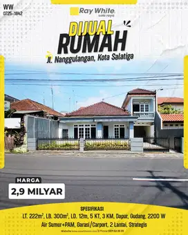 Rumah Strategis 2 Lantai di Jl. Nanggulangan, Tingkir, Gendongan, Kota