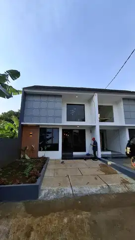 rumah minimalis mezanin siling tinggi lokasi di pemda cibinong