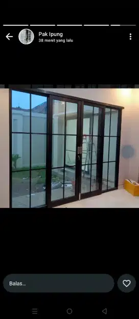 Partisi kaca aluminium