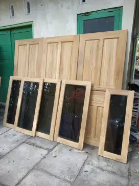 Pintu blox prostek bahan kayu jati