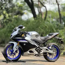 YAMAHA YZF R15M ABS CONNECTED SILVER 2022 KM 6K PAJAK PANJANG MULUS