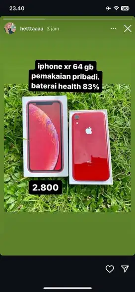 Iphone xr 64 gb inter BH 81%