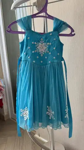 DRESS FROZEN biru elegan