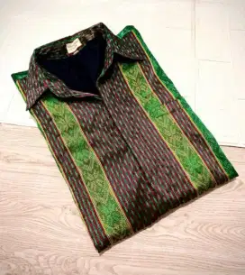 Kemeja Batik Tenun Tangan Pendek Pria
