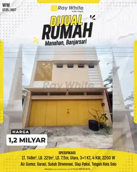 Rumah Modern di Manahan, Banjarsari