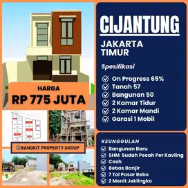 Rumah cash kpr 785 juta jakarta timur 2 kt 2km 2 lantai