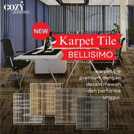 Karpet tile Bellisimo motif garis | Karpet kantor 50cm x 50cm