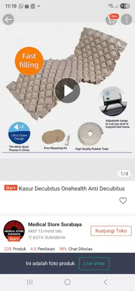 Kasur decubitus. Alas decubitus