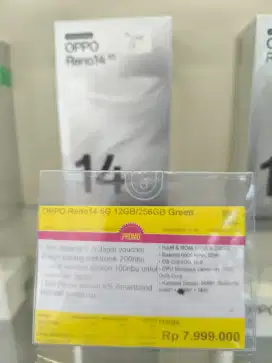 Promo oppo reno14 5G 12/256GB