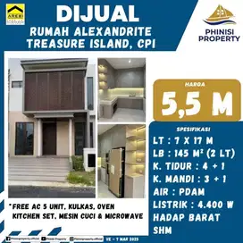 DIJUAL RUMAH DI TREASURE ISLAND CPI CUMA 5,5 M