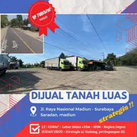 TANAH STRATEGIS PINGGIR JALAN RAYA NASIONAL