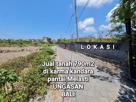 jual tanah langka 790m2 pantai melasti ungasan view laut