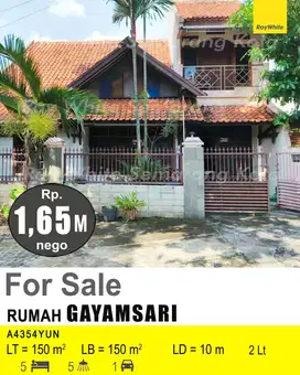 DIJUAL RUMAH DI GAYAMSARI A4354