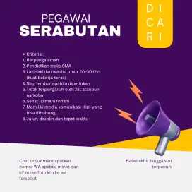 Dicari Pegawai Serabutan