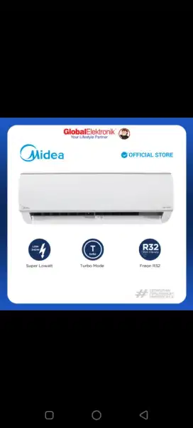 KREDIT AC MIDEA 1/2 PK TANPA DP BUNGA HINGGA 0%