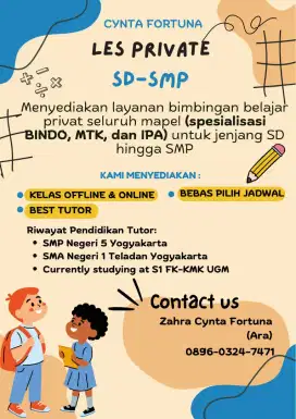LES PRIVAT SD-SMP WILAYAH JOGJA