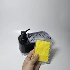 kotak sabun cuci piring 2 in 1 cuci tangan damaged merk AGOOO Black
