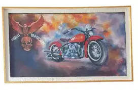 Lukisan harley davidson ukuran besar keren keren
