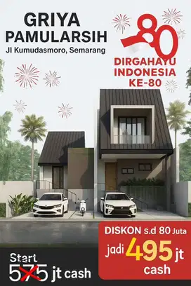 Rumah semarang kota depan SPBU Pamularsih strategis dekat Sampokong