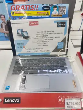 Lenovo IdeaPad Slim 3 – Core i3 1215U | Win 11 + Office | Cicilan 0%